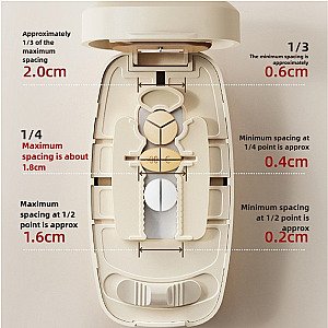Precise Pill Cutter and Organizer with Storage Compartments