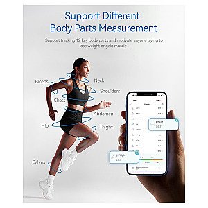 Smart Body Measuring Tape with Bluetooth & App Connectivity