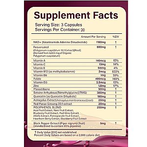 Liposomal NAD+ Supplement with Resveratrol