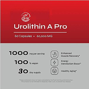 Urolithin A Capsules 1000mg - 60 Count